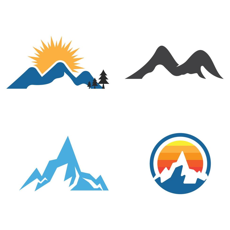 logo d & # 39; icône de montagne vecteur