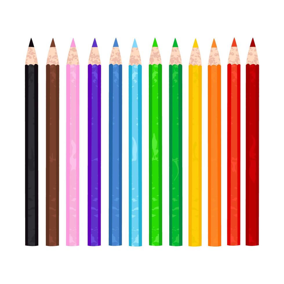 illustration de coloré crayon vecteur