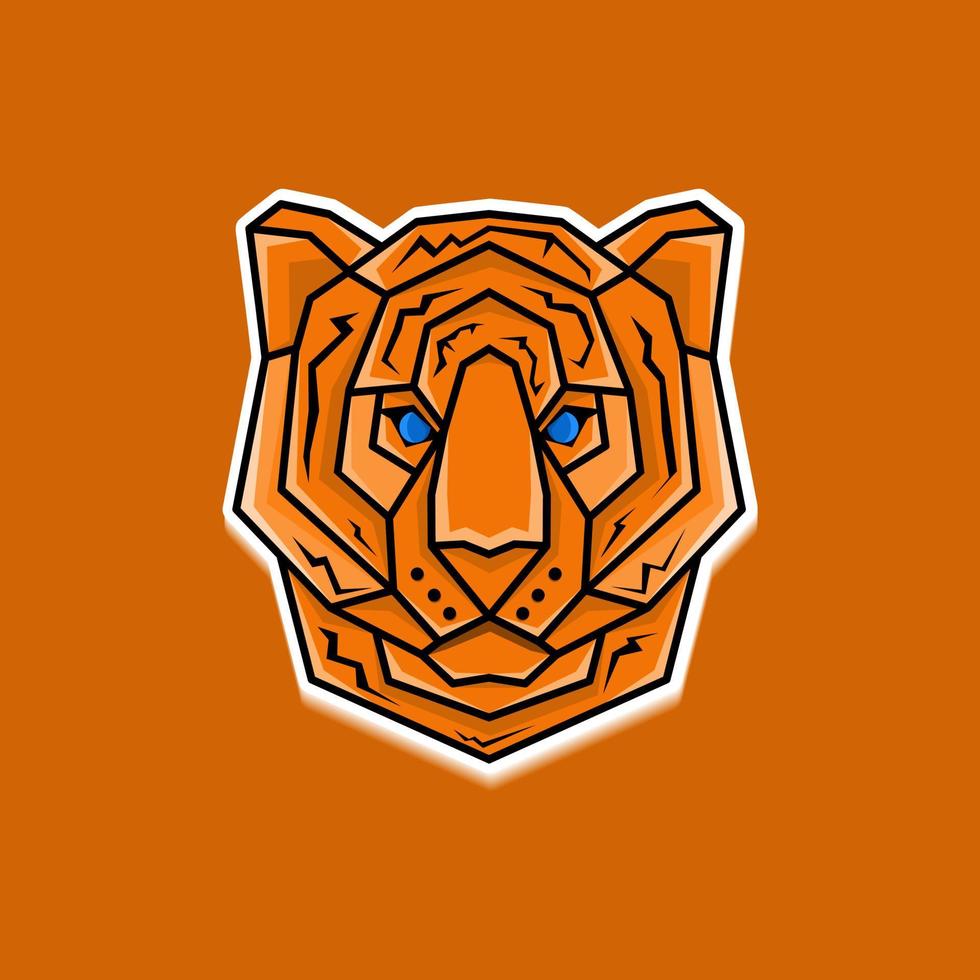 vecteur tigre robot mascotte logo illustration