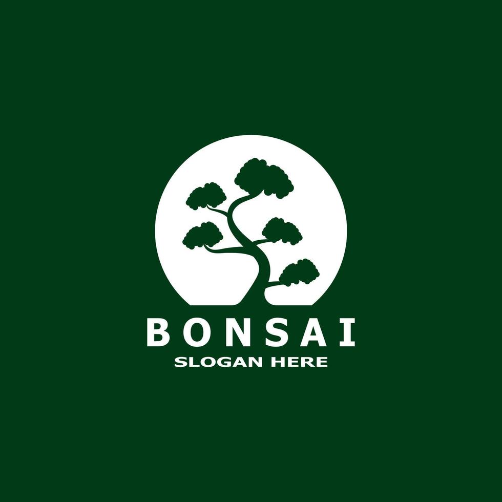 bonsaï arbre plante vecteur logo illustration