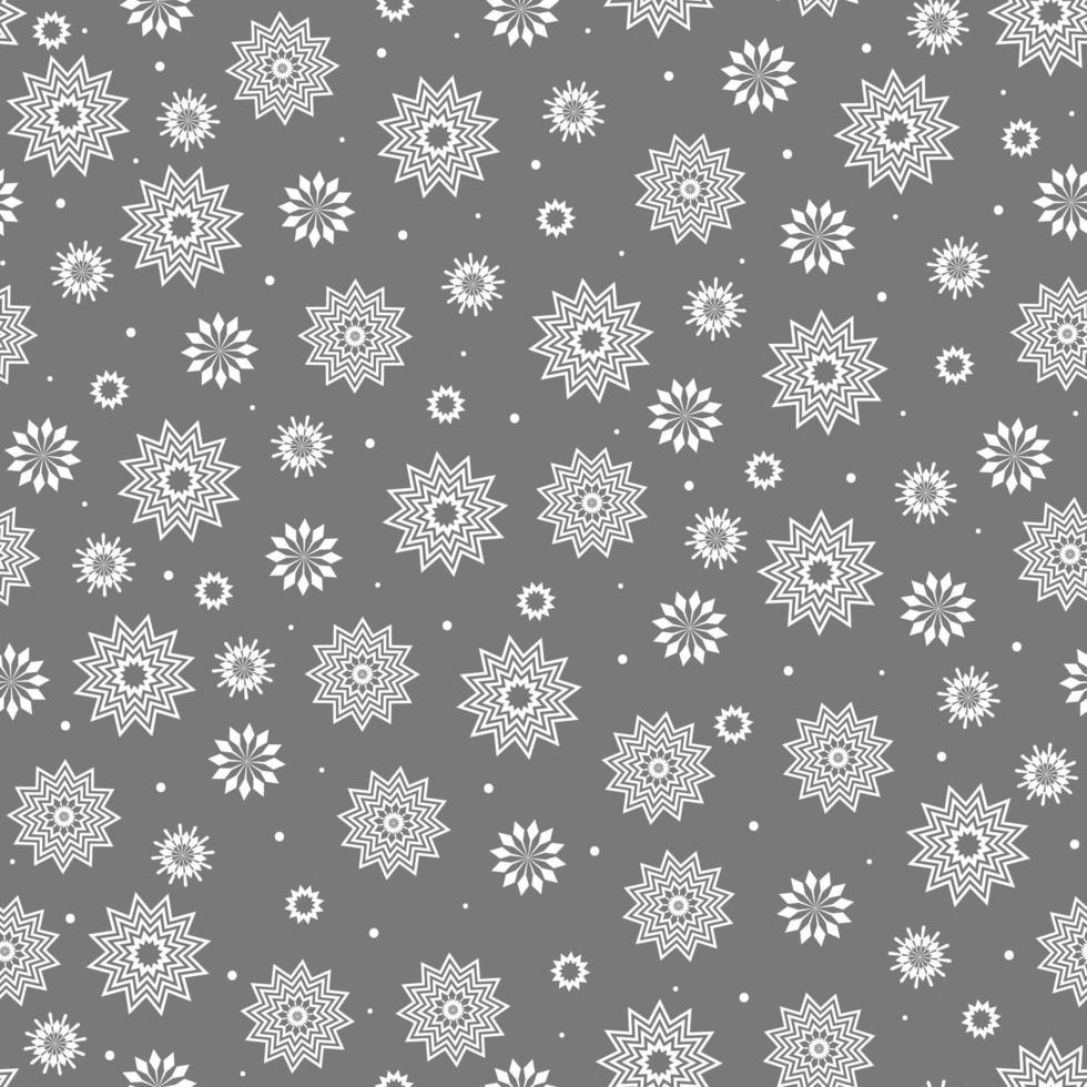 flocons de neige blancs de modèle sans couture. conception de Noël. image pour le papier d'emballage et les textiles du nouvel an. vecteur