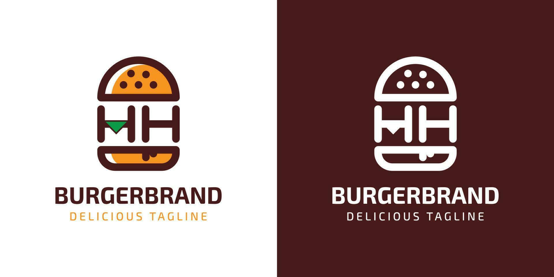 lettre hh Burger logo, adapté pour tout affaires en relation à Burger avec h ou hh initiales. vecteur