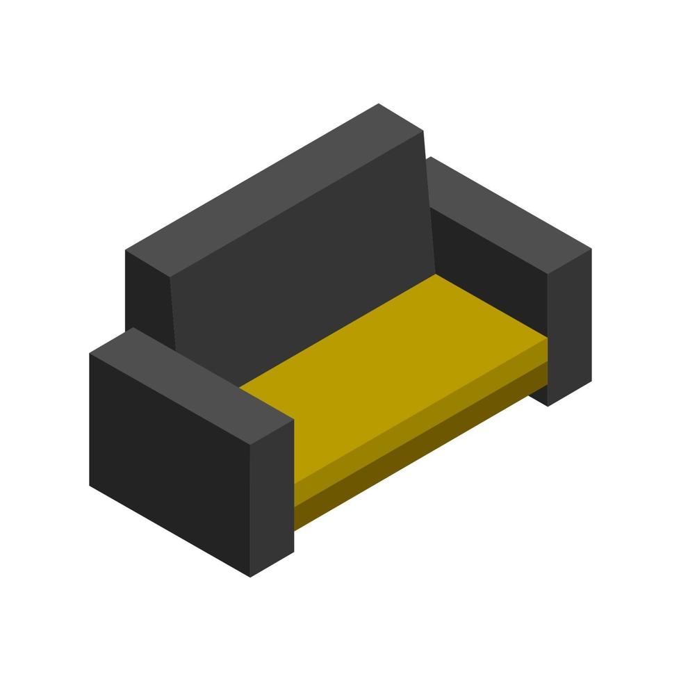 canapé isométrique sur fond blanc vecteur