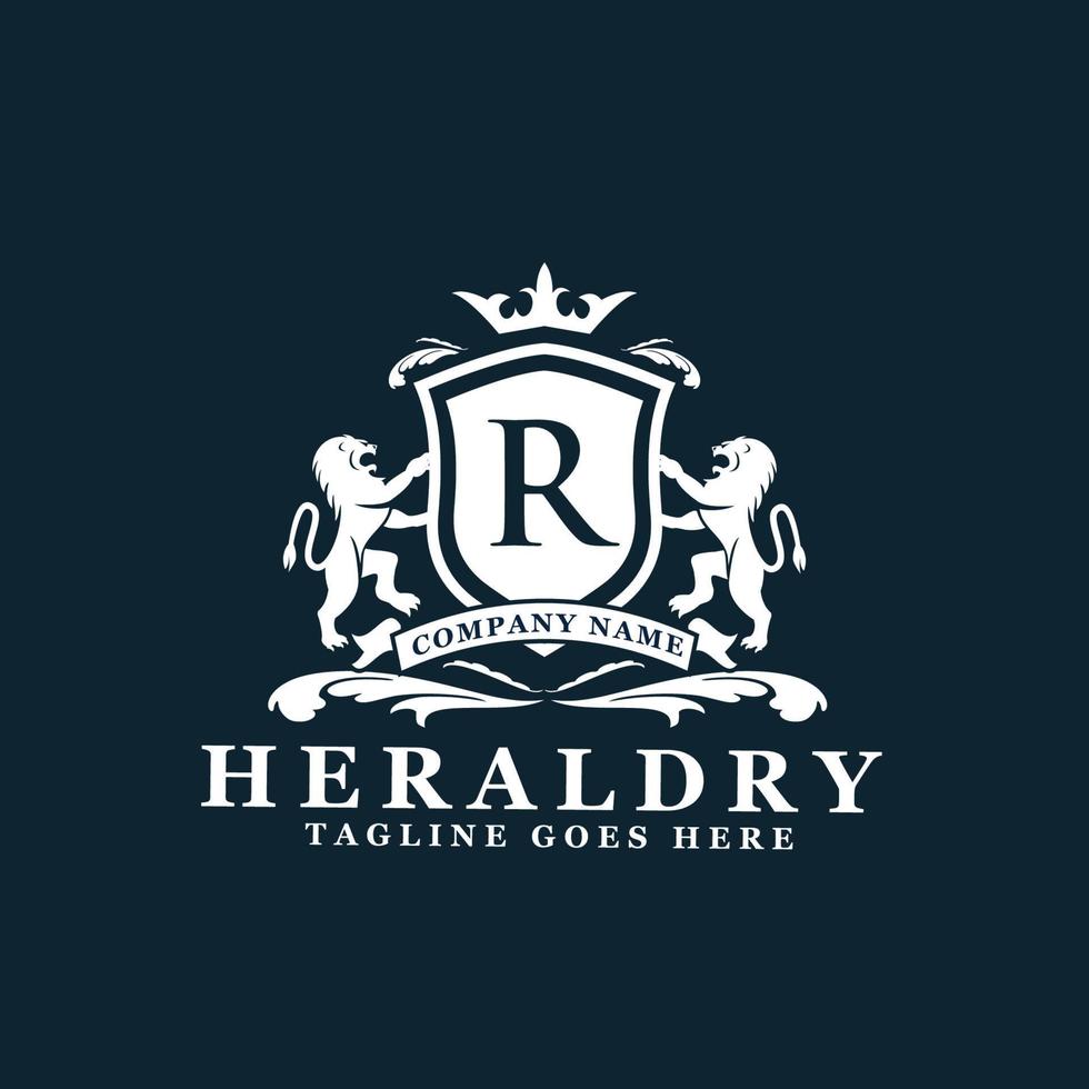 logo héraldique du lion royal vecteur