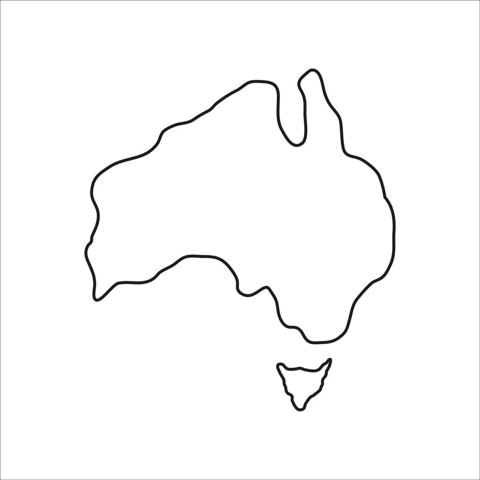 territoire de Australie sur blanc Contexte. vecteur illustration