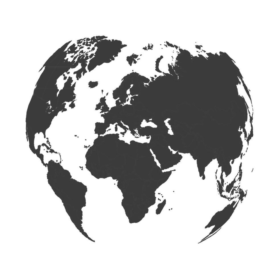 planète Terre. le Terre, monde carte sur blanc Contexte. vecteur illustration