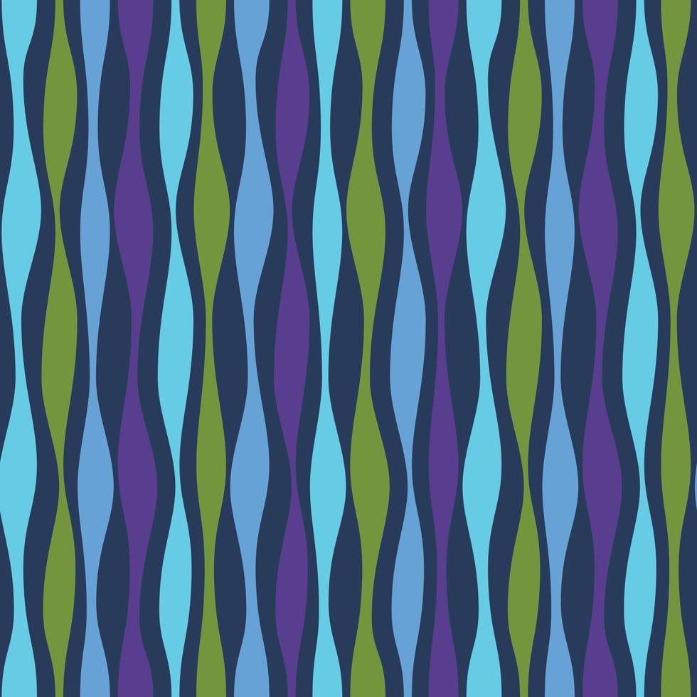 motif de fond de vecteur rayé bleu vert violet lignes ondulées