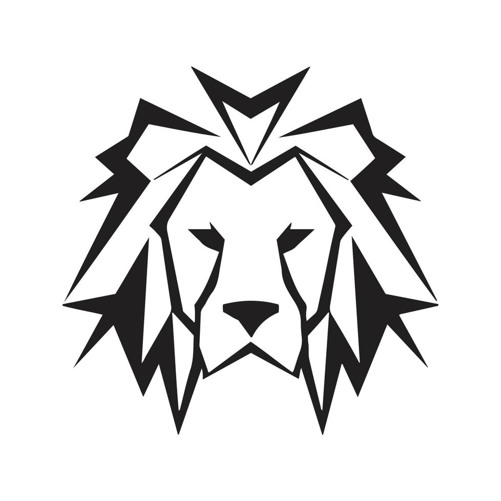 Lion mascotte logo ,main tiré illustration. adapté pour logo, fond d'écran, bannière, arrière-plan, carte, livre illustration, T-shirt conception, autocollant, couverture, etc vecteur