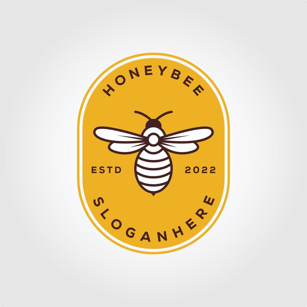 abeille logos pour étiquetage mon chéri des produits et apiculture vecteur