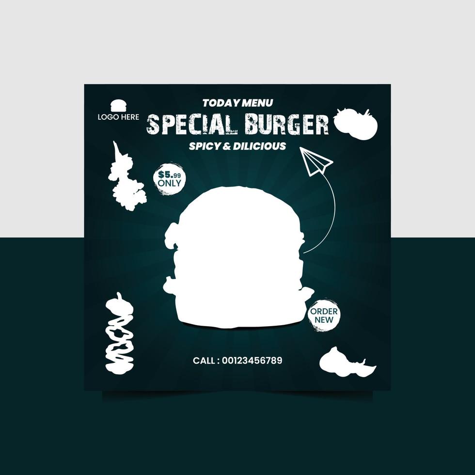 spécial Burger prospectus modèle vecteur