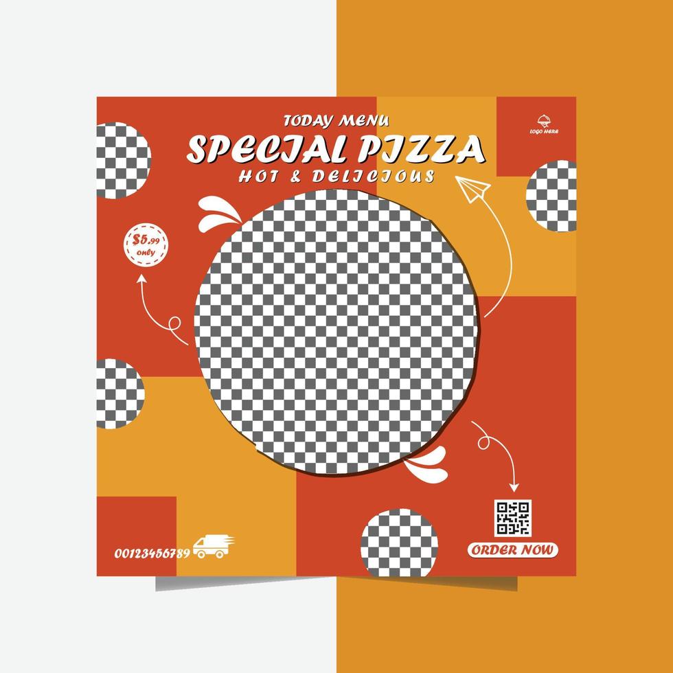 spécial Pizza prospectus modèle vecteur