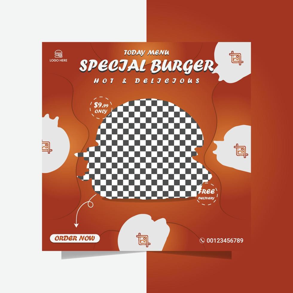 spécial Burger prospectus Fast food prospectus vecteur