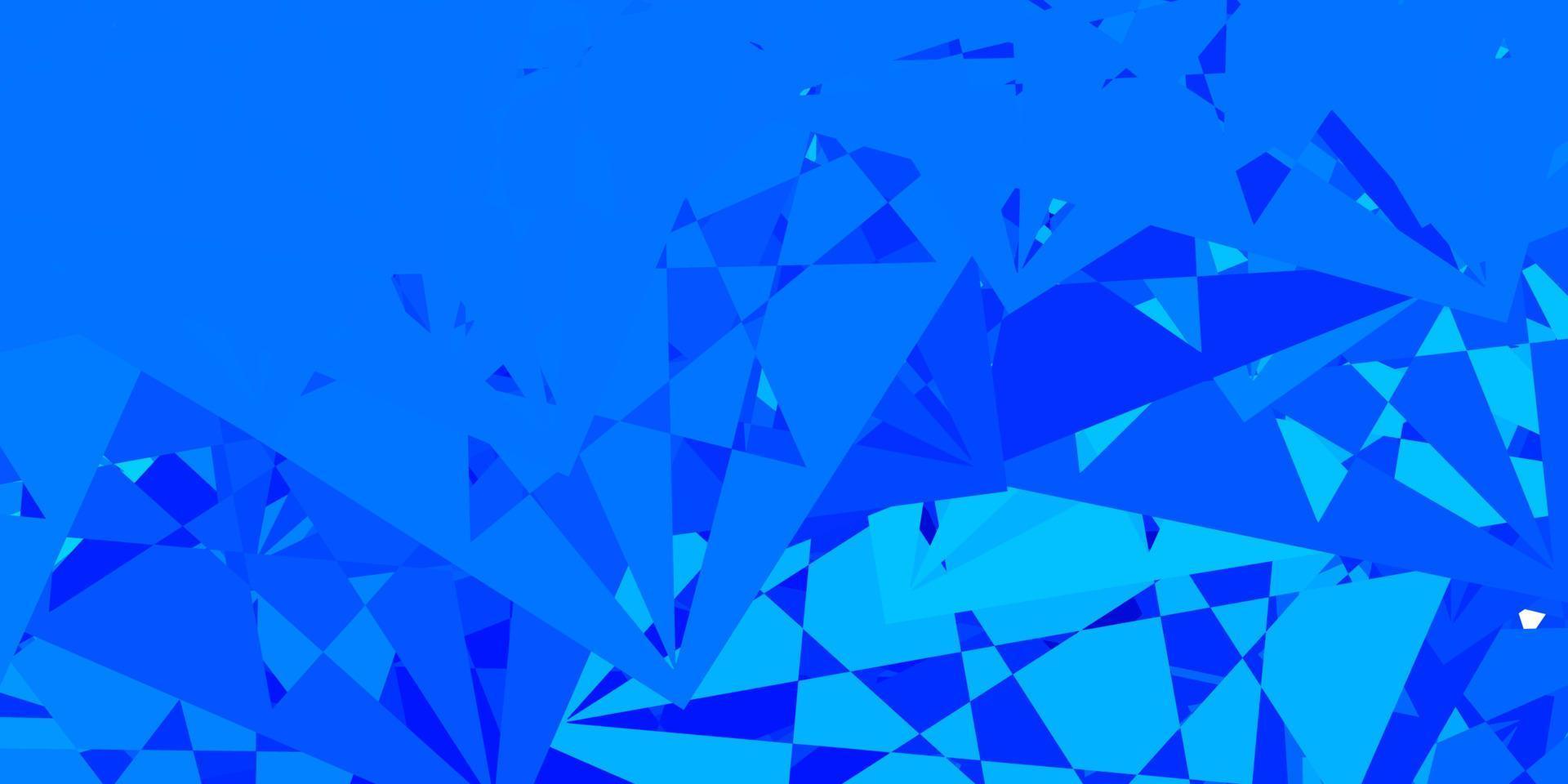 toile de fond de vecteur bleu foncé avec des triangles, des lignes.