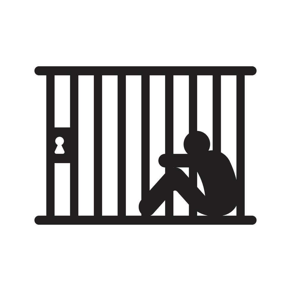 prison ou prison Facile icône, illustration conception modèle. vecteur