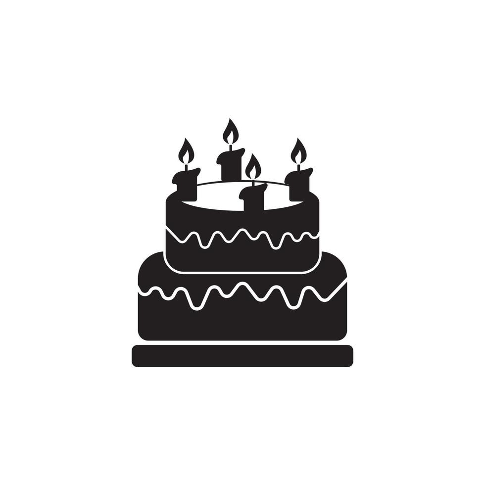 anniversaire pain icône symbole, illustration conception modèle. vecteur