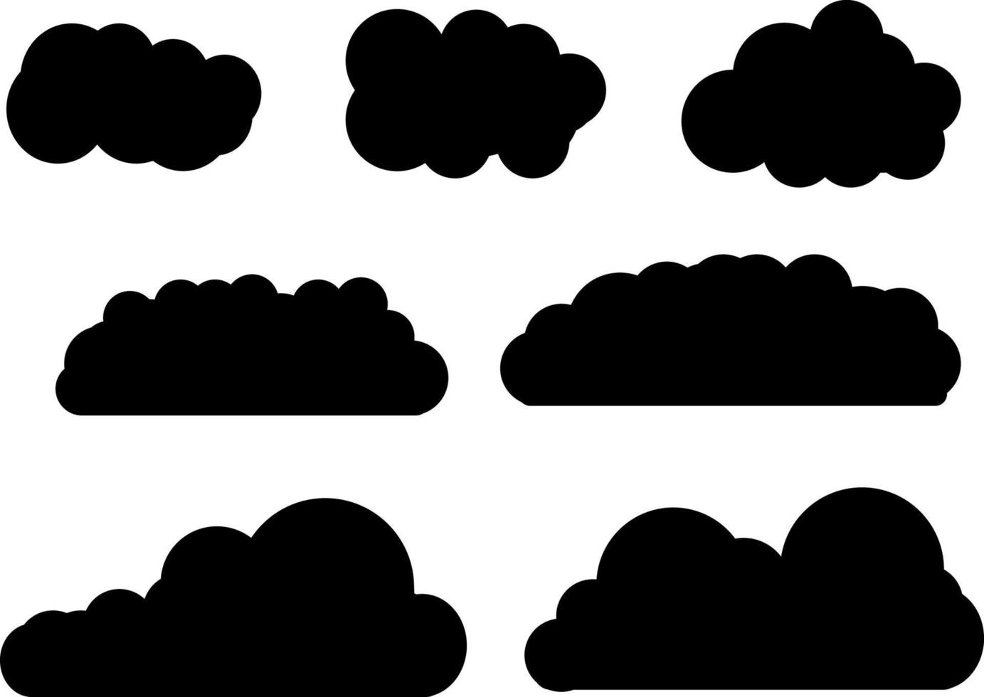 noir nuage pack vecteur symbole