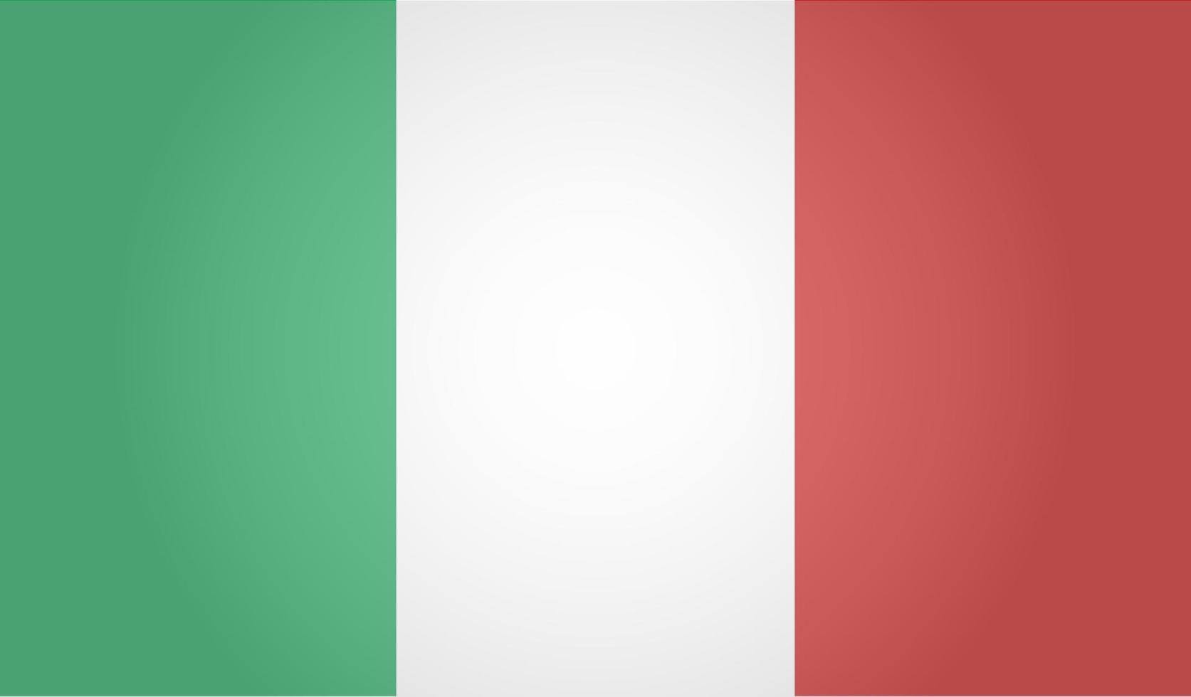 drapeau de Italie. blanc Contexte. vecteur illustration. eps dix