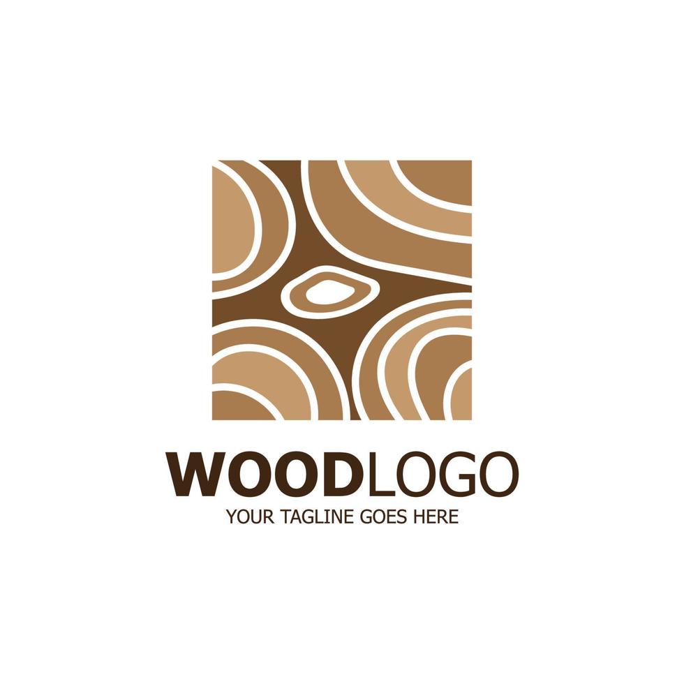 bois logo basé conception vecteur modèle