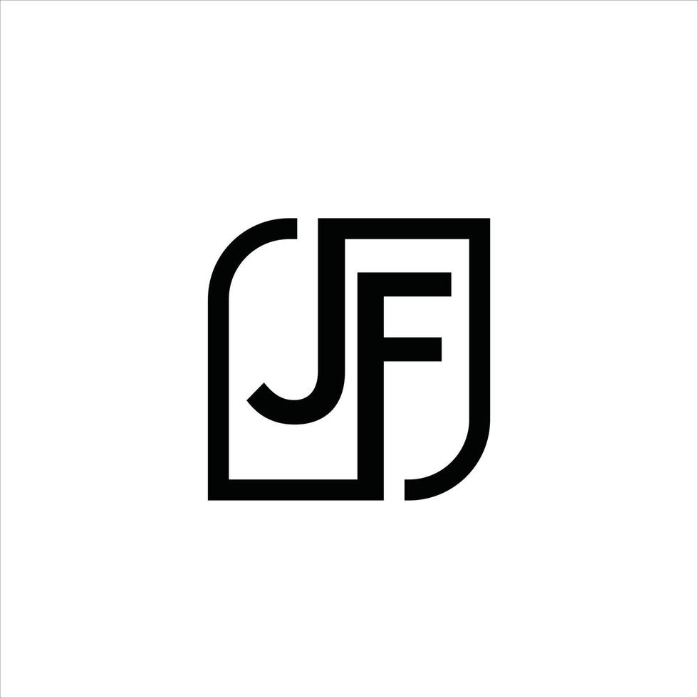 fj ou jf logo icône vecteur