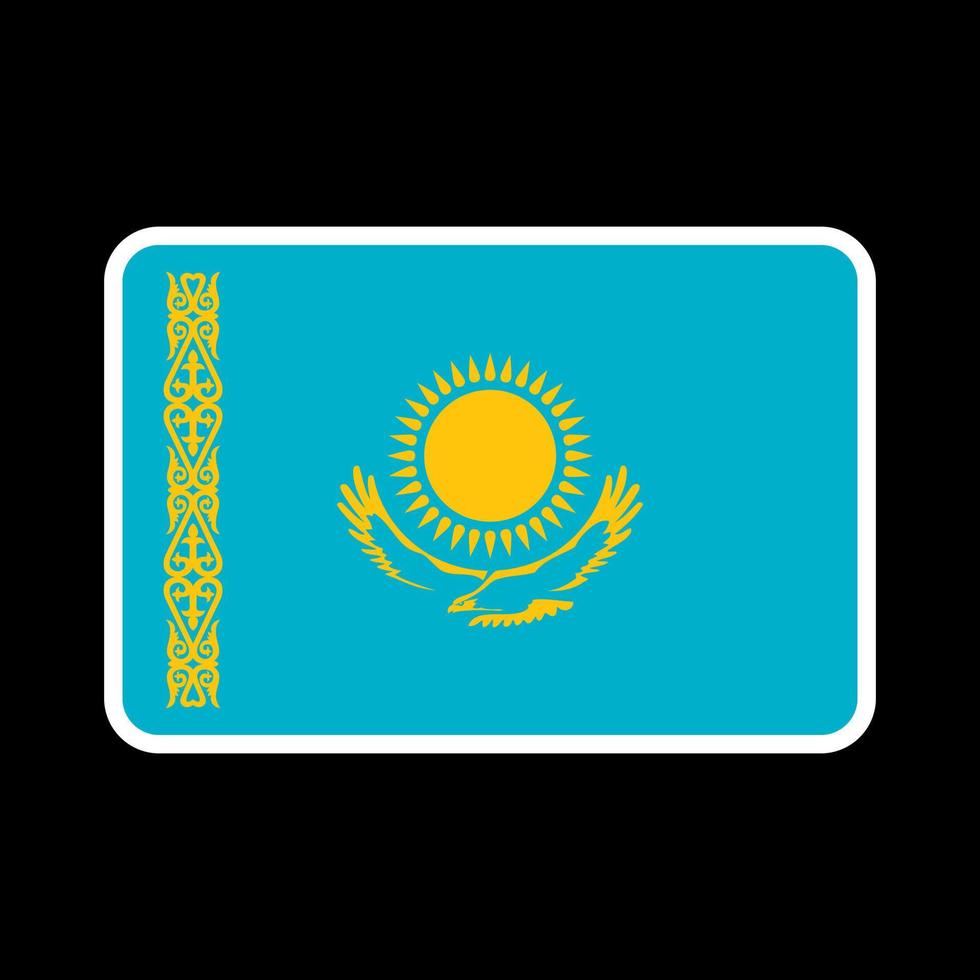 drapeau du kazakhstan, couleurs officielles et proportion. illustration vectorielle. vecteur