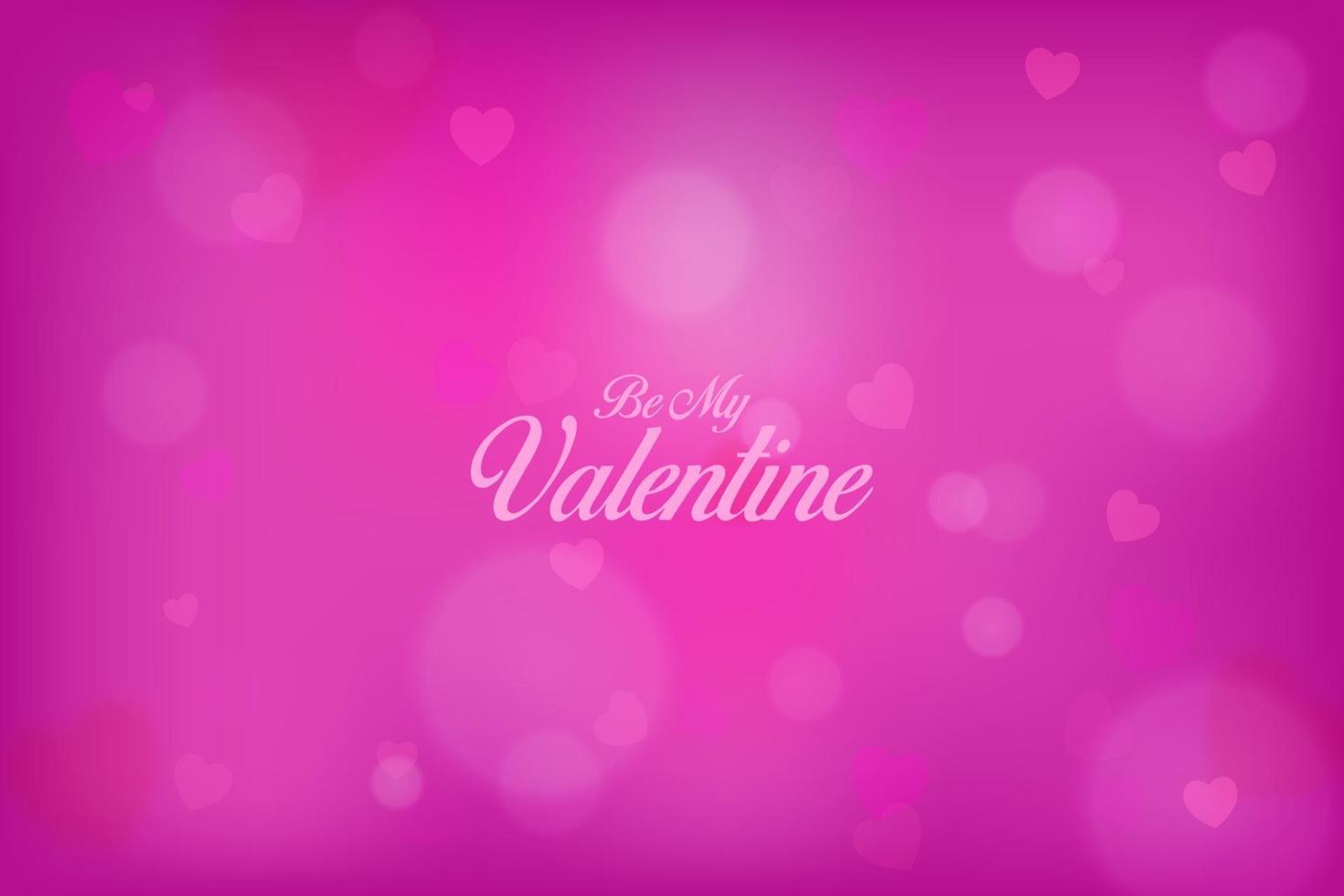 concept de fond flou Saint Valentin. carte postale de citation romantique, carte, invitation, conception de modèle de bannière vecteur