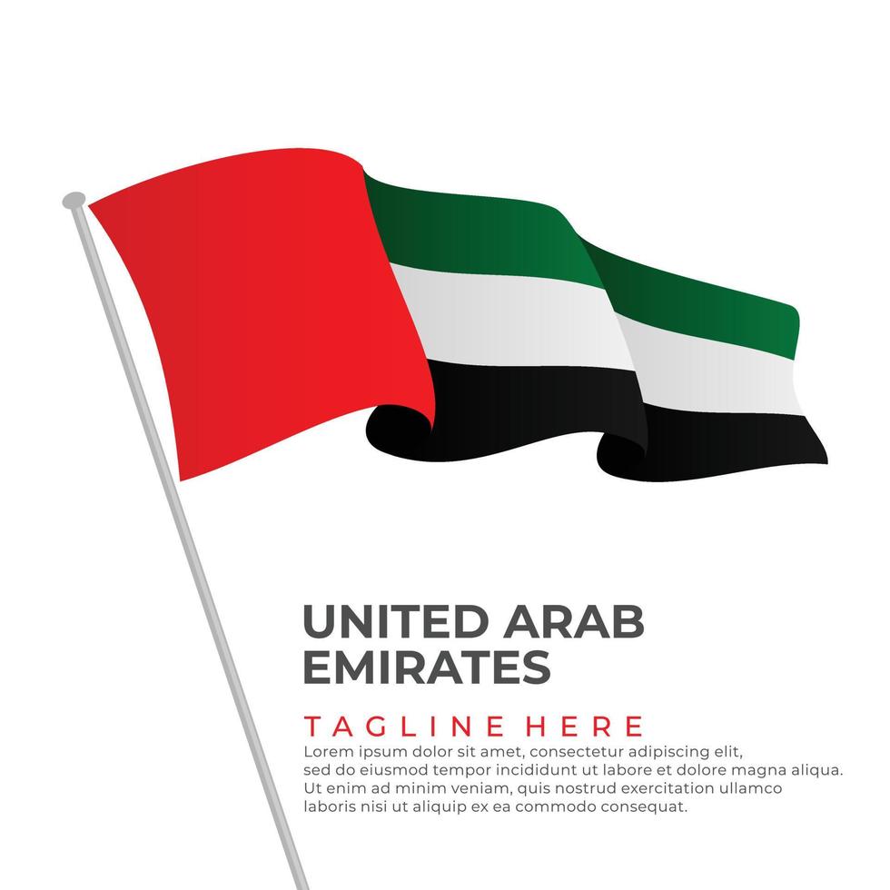 modèle vecteur uni arabe émirats drapeau moderne conception