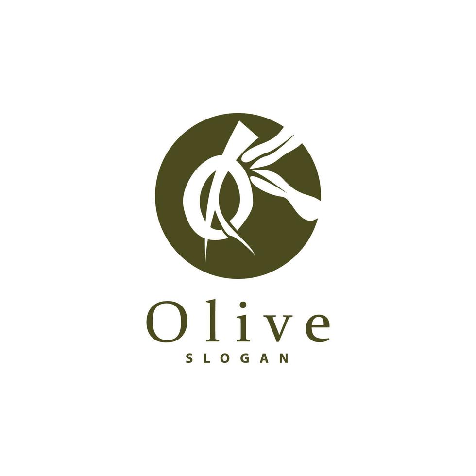 olive pétrole logo, olive feuille plante à base de plantes jardin vecteur, Facile élégant luxueux icône conception modèle illustration vecteur