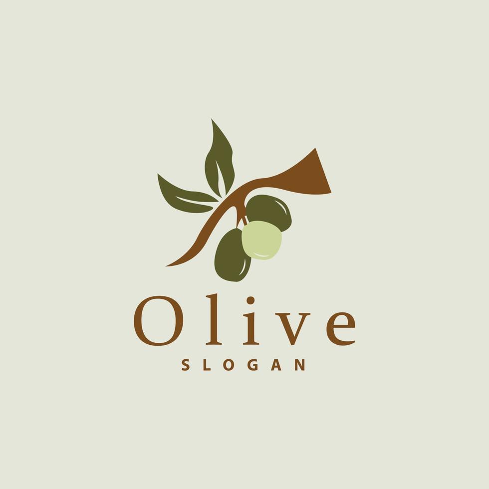 olive pétrole logo, olive feuille plante à base de plantes jardin vecteur, Facile élégant luxueux icône conception modèle illustration vecteur