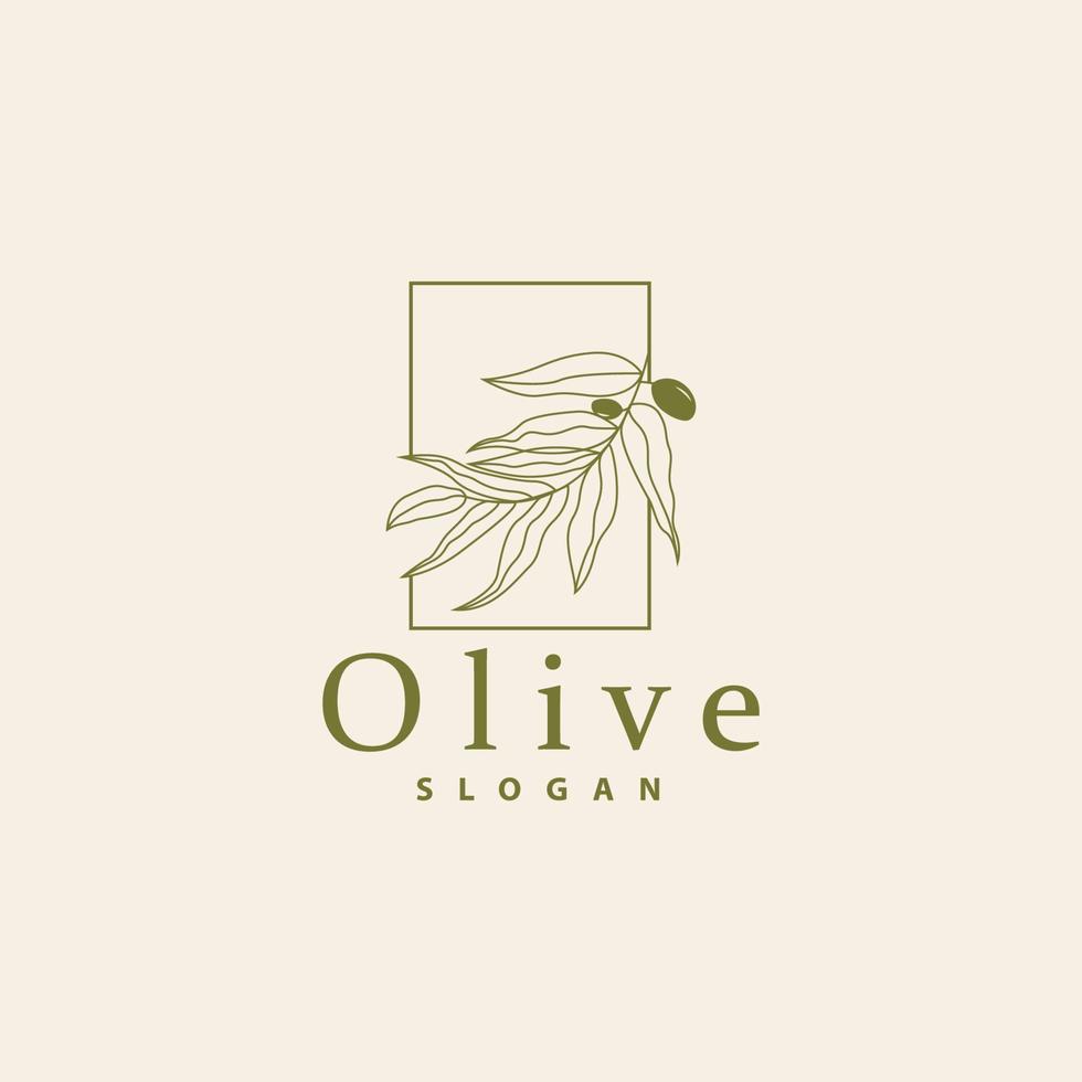 olive pétrole logo, olive feuille plante à base de plantes jardin vecteur, Facile élégant luxueux icône conception modèle illustration vecteur