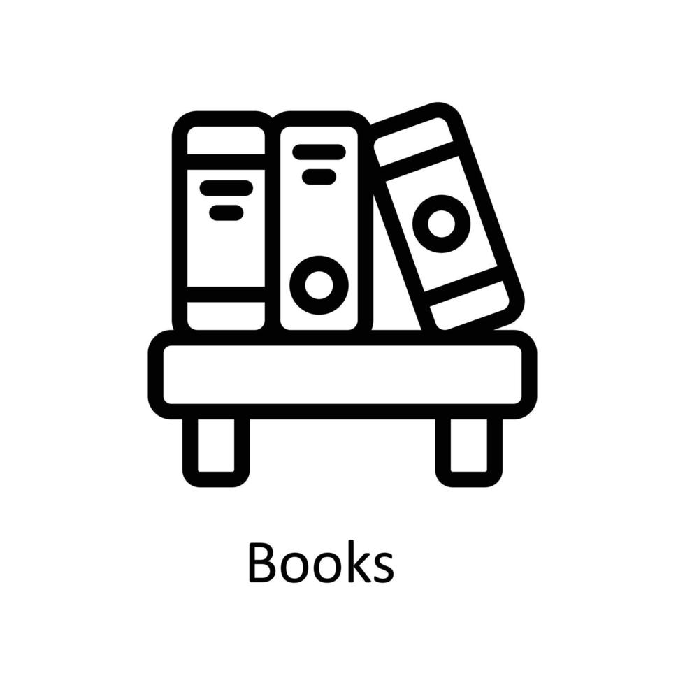 livres vecteur contour Icônes. Facile Stock illustration Stock