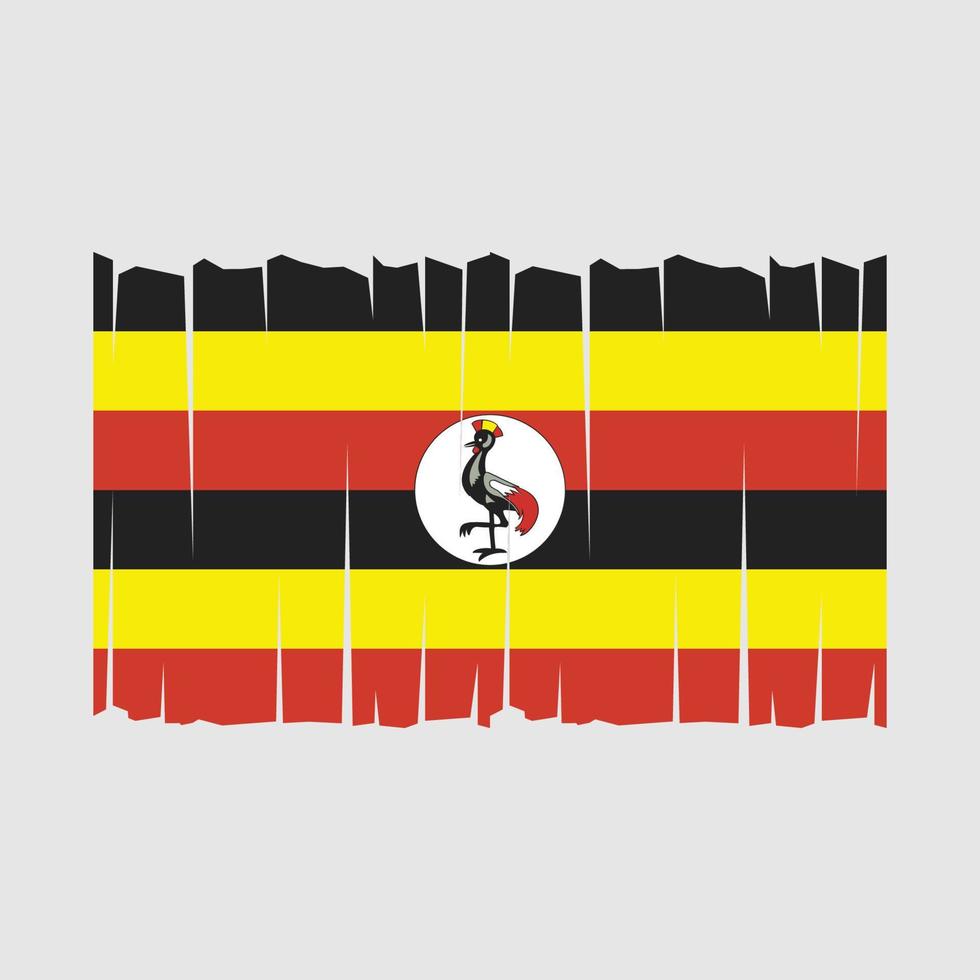 vecteur de drapeau ougandais