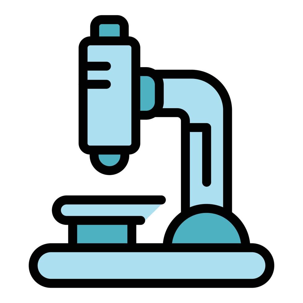 microscope icône vecteur plat