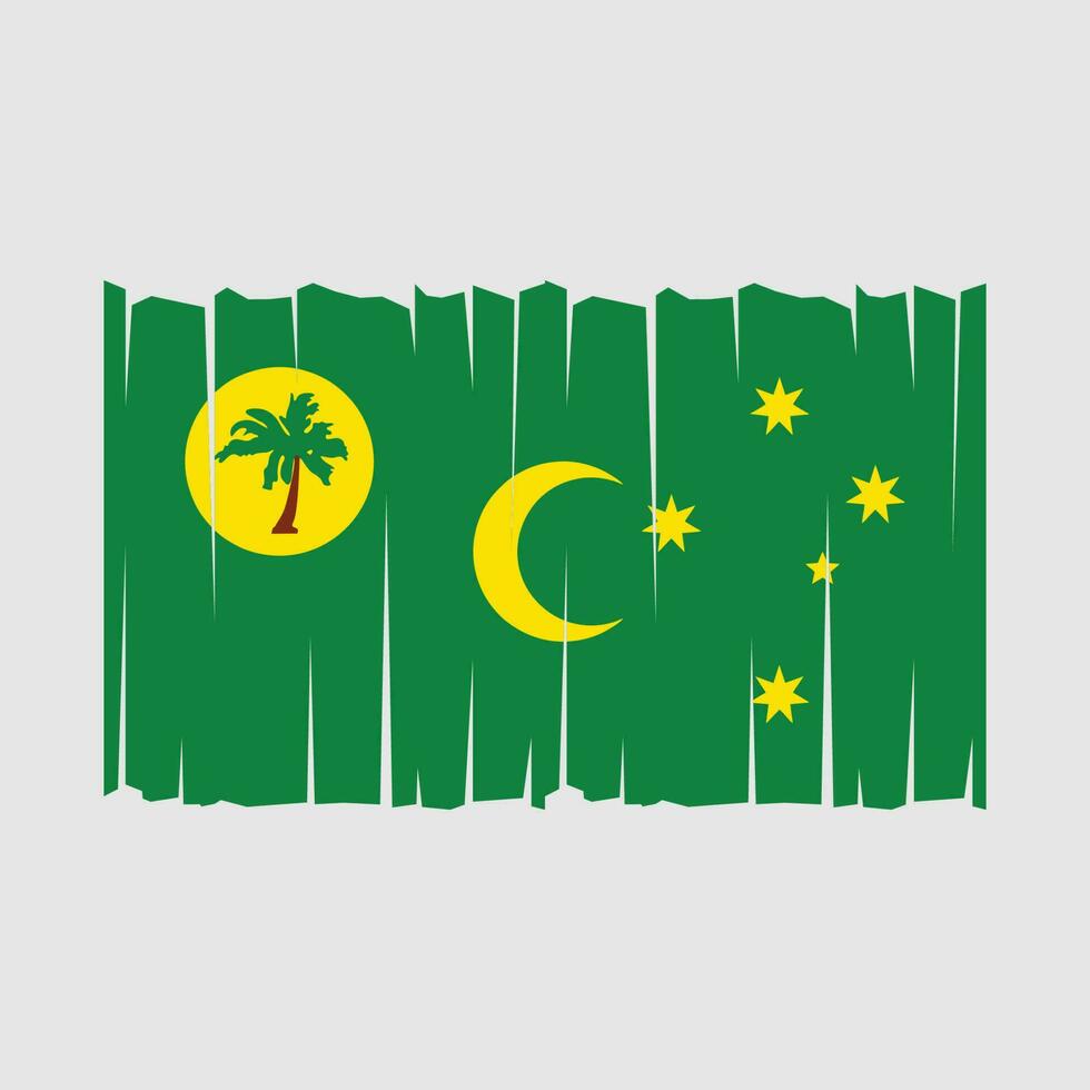 cocos îles drapeau vecteur