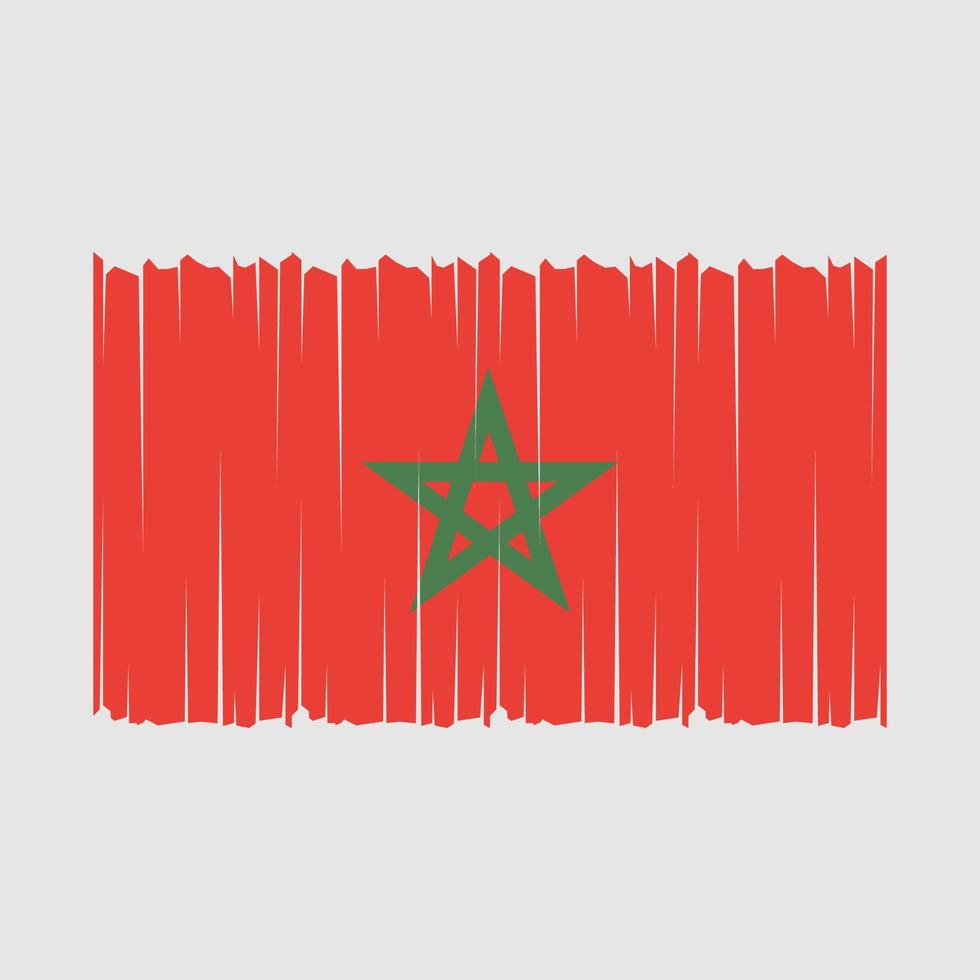 vecteur de drapeau maroc