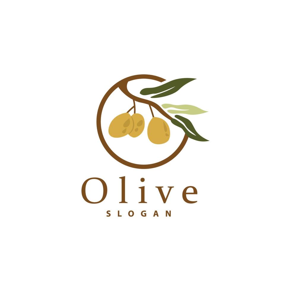 olive pétrole logo, olive feuille plante à base de plantes jardin vecteur, Facile élégant luxueux icône conception modèle illustration vecteur