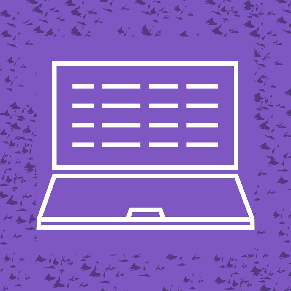 écrire l'icône de vecteur d'ordinateur portable