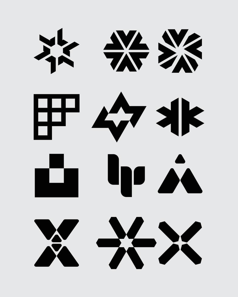 abstrait logo affaires forme élément agrafe art illustration vecteur géométrique Facile moderne et clair