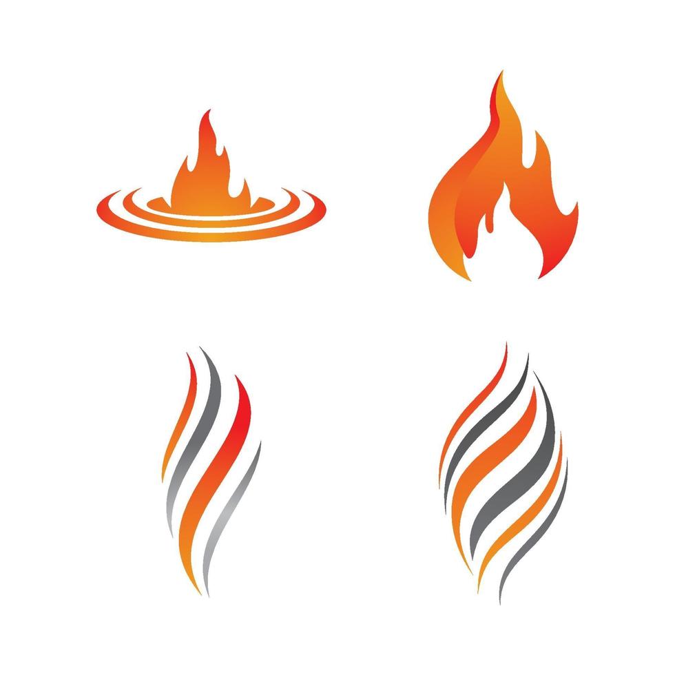 jeu d'images de logo de feu vecteur