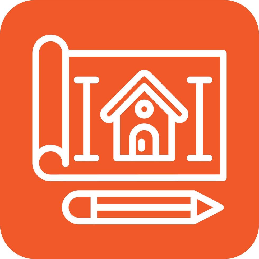 illustration de conception d'icône de vecteur de plan de maison