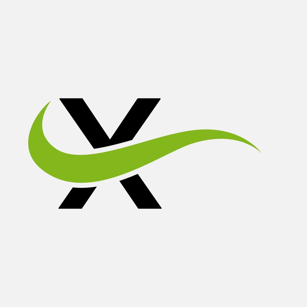 création de logo abstrait x lettre lettres initiales modernes vecteur