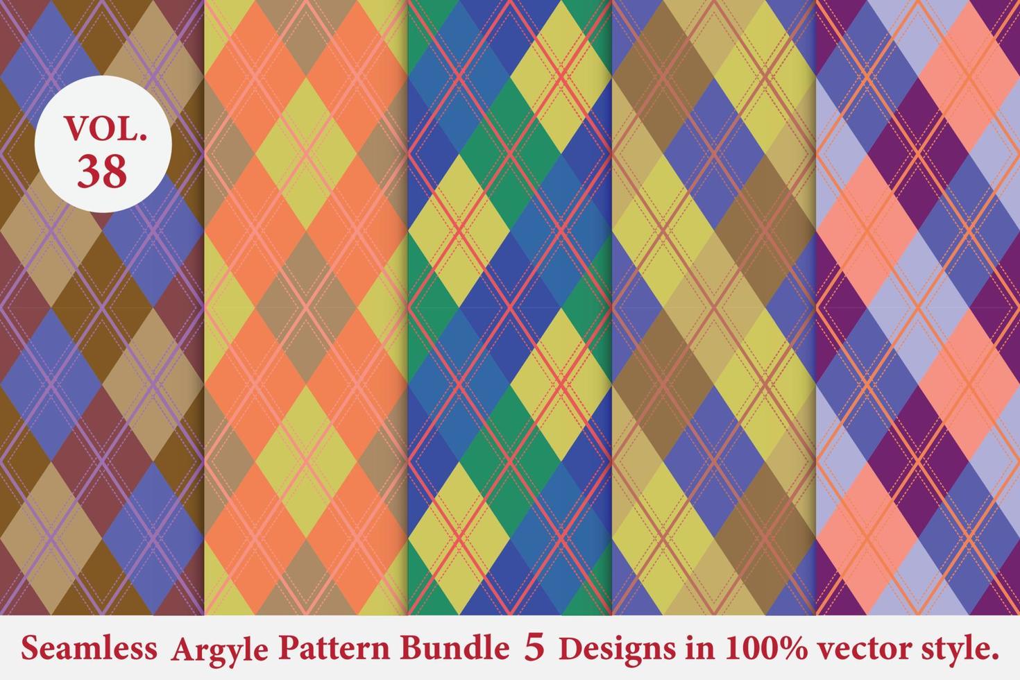 vecteur de motif argyle, géométrique, arrière-plan, tricot classique, plaid
