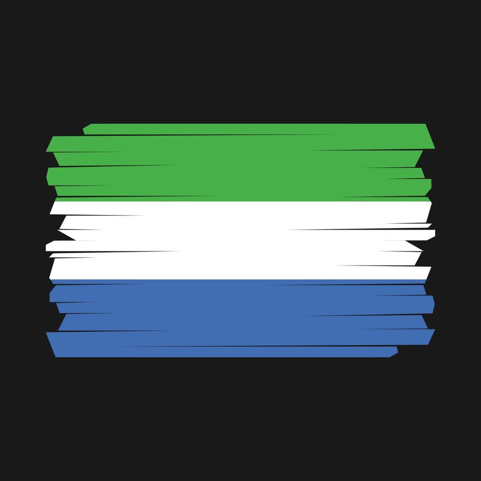 brosse drapeau sierra leone vecteur