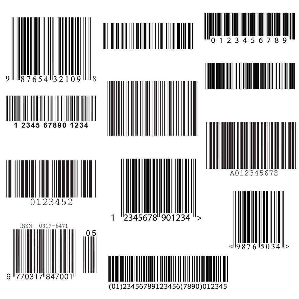 ensemble de vecteur code à barre