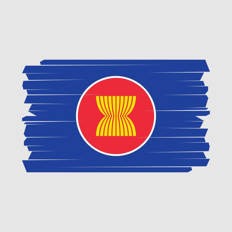 pinceau drapeau asean vecteur