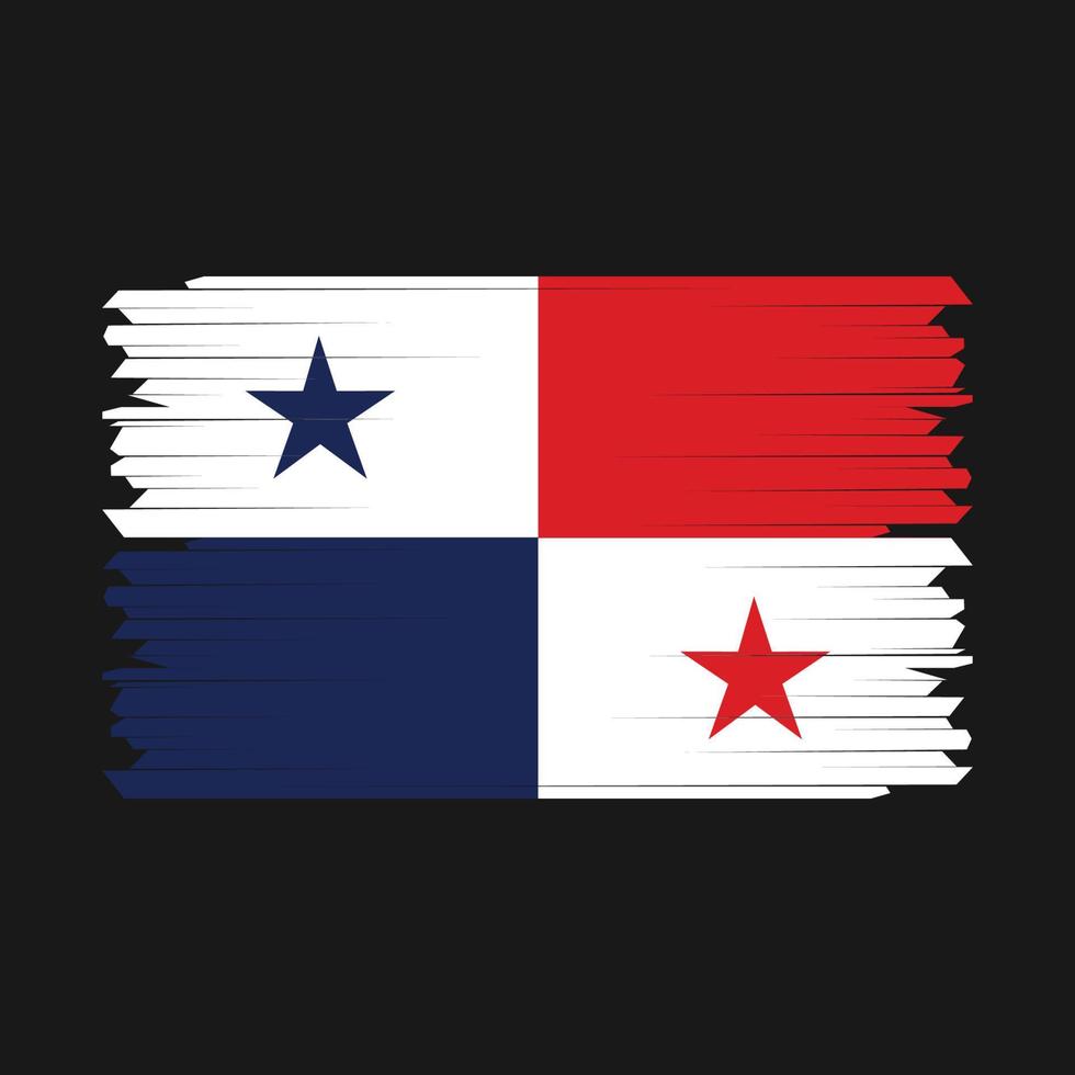 pinceau drapeau panama vecteur