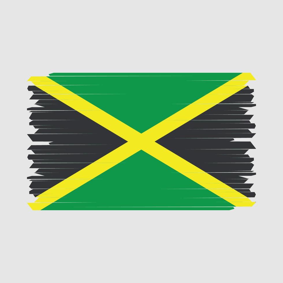 brosse drapeau jamaïque vecteur