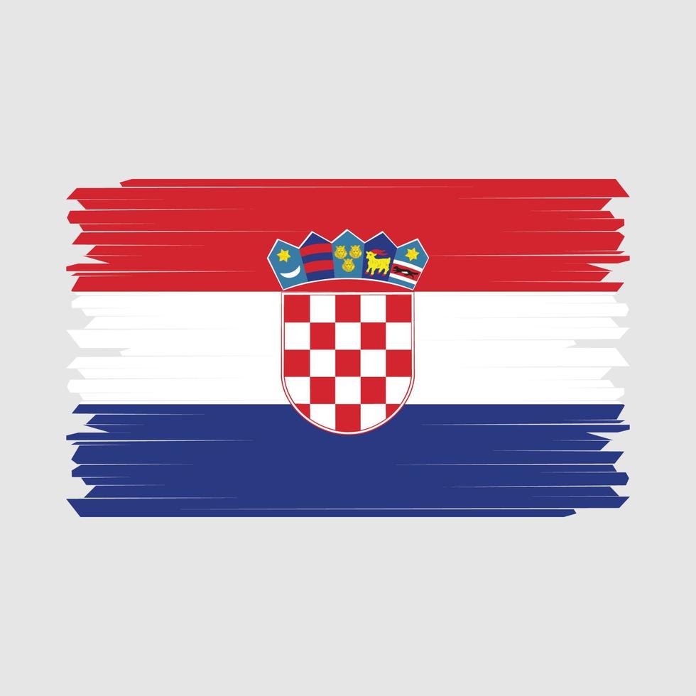 Croatie drapeau brosse vecteur