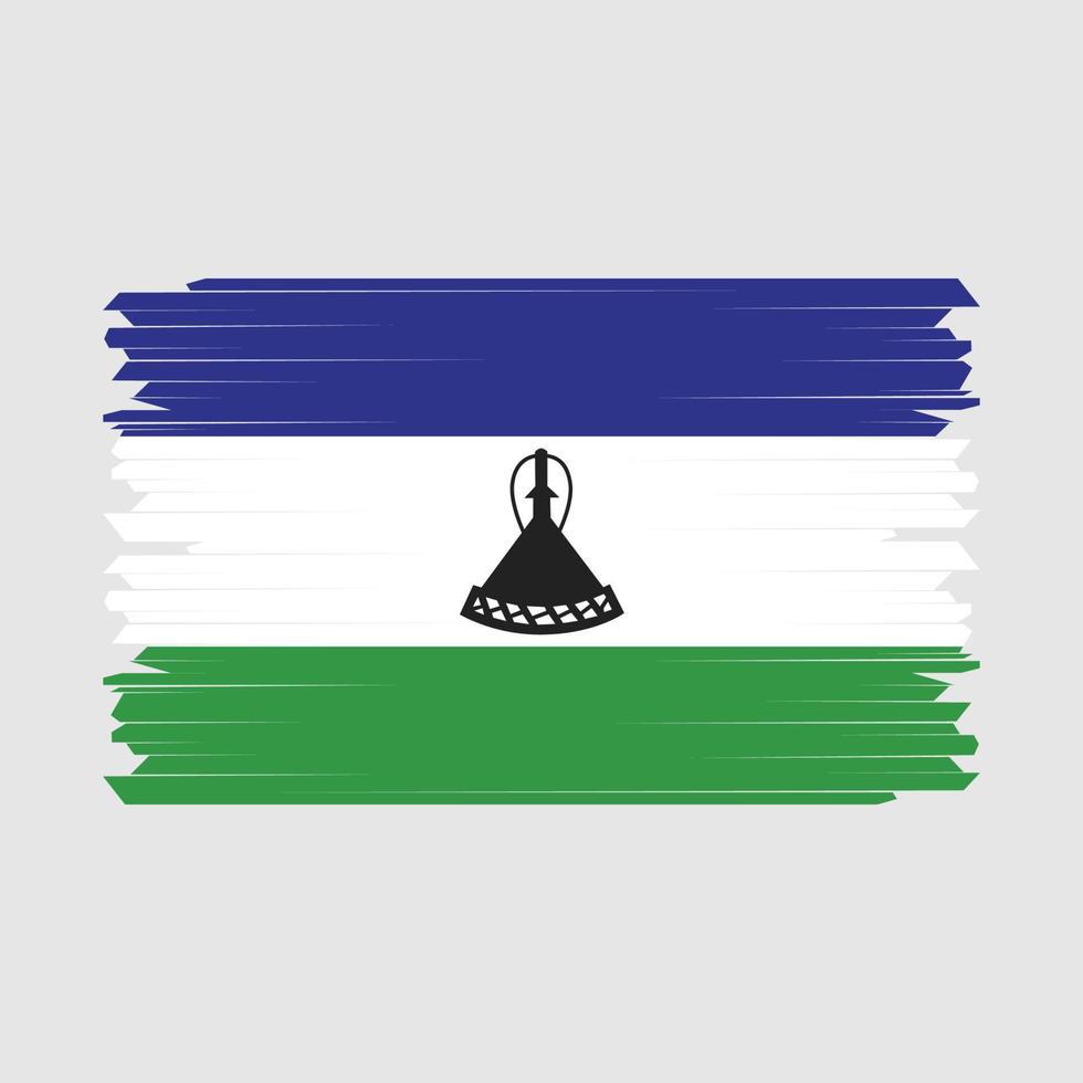 vecteur de brosse drapeau lesotho