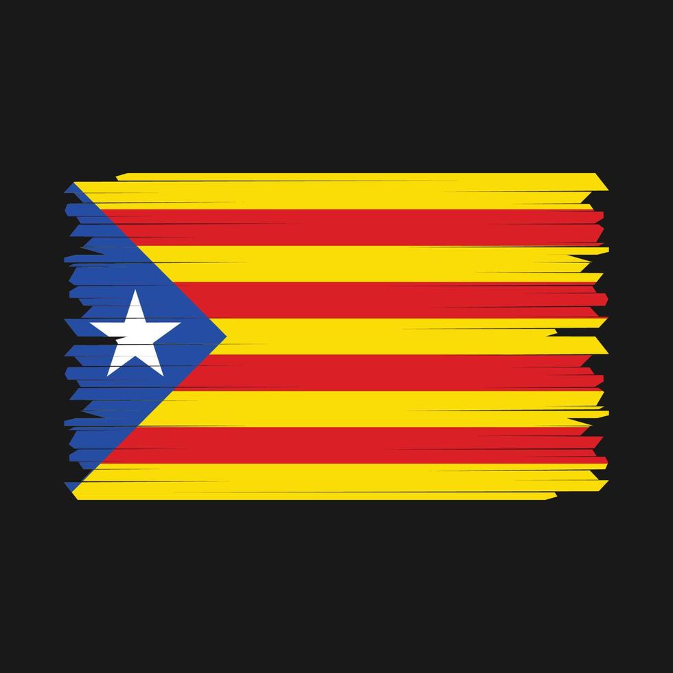 vecteur de brosse drapeau catalogne