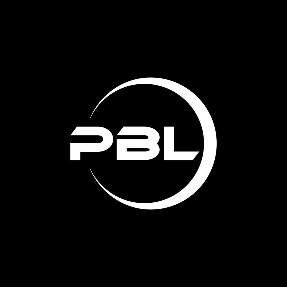 pbl lettre logo conception dans illustration. vecteur logo, calligraphie dessins pour logo, affiche, invitation, etc.